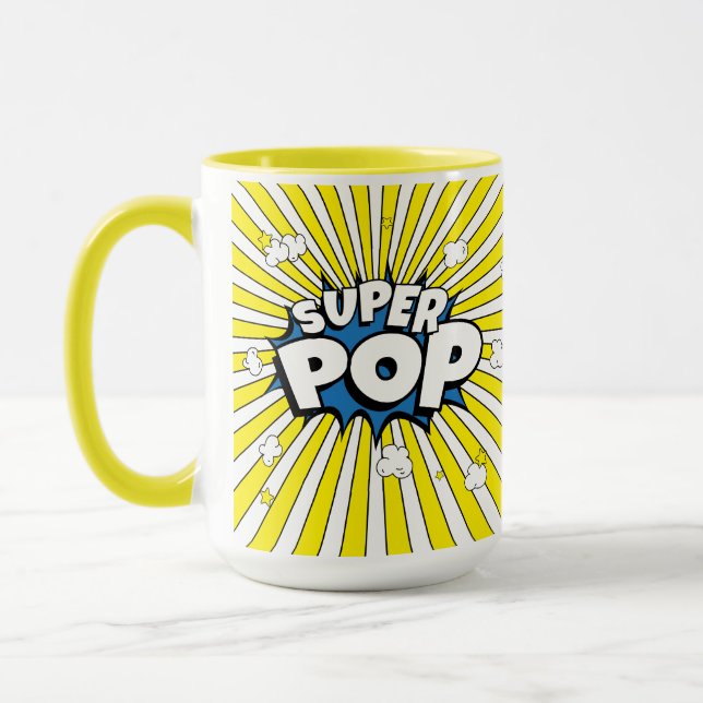 Taza Diviértete Brillo Sol SUPER POP! Cómic Arte Pop  (Izquierda)