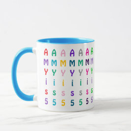 Taza Diviértete Colorido Monograma Personalizado, Nombr