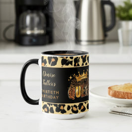 Taza Diviértete Cumpleaños Leopardo Reina Treinta Cumpl