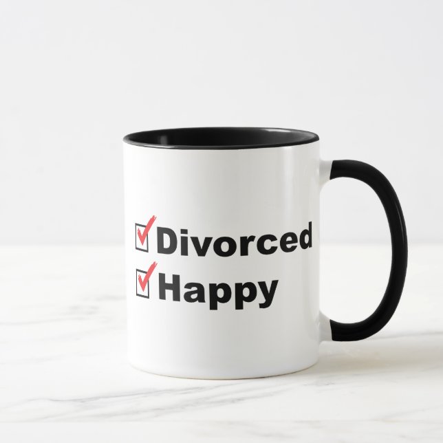 Taza Divorciado Y Feliz (Derecha)