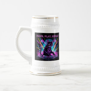Taza DJ Gato Paws Play Repeat   Regalo Divertido p
