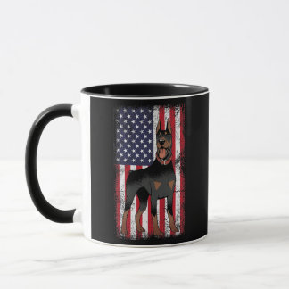 Taza Doberman Pinscher Bandera Americana Canine Whisper
