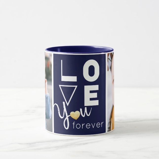 Taza Doble foto personalizada Amor Mug (Centro)