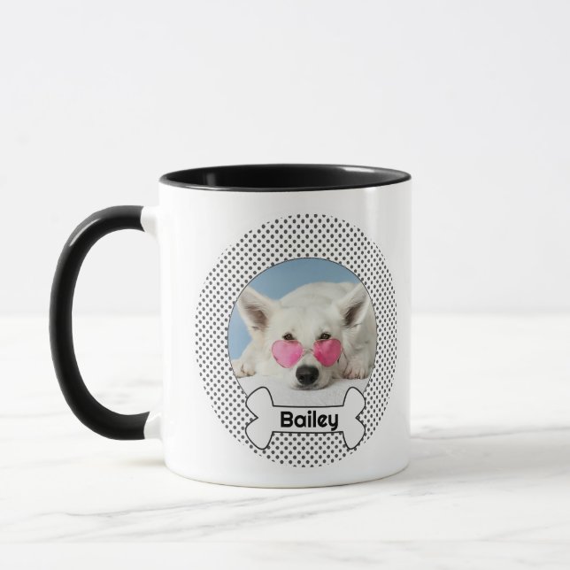 Taza Dog and Bone Custom Name and Photo (Izquierda)