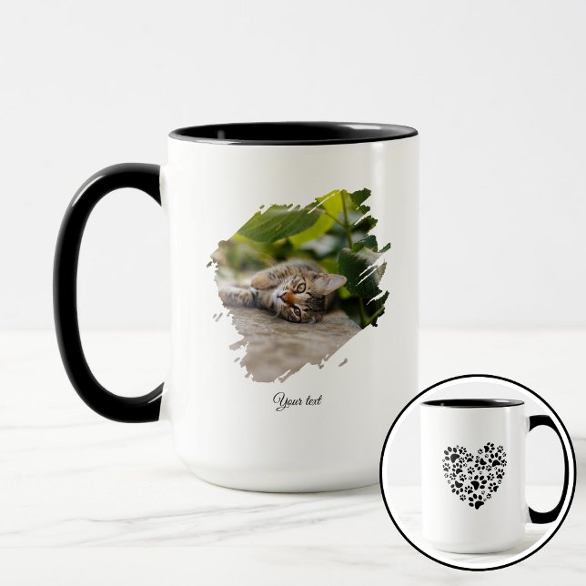 Taza Dog Cat Pet Paw Custom Photo Valentine's Day Love (Subido por el creador)