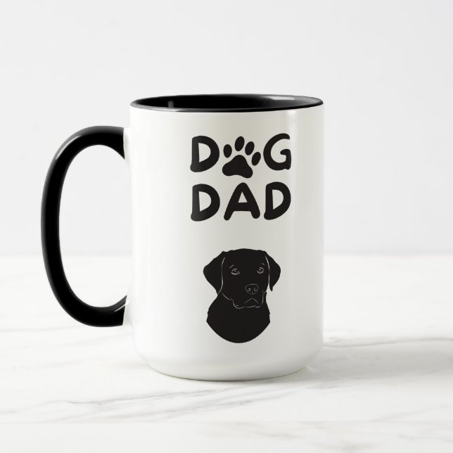 Taza  Dog Dad T-shirt | Funny Pet Lovers Tee  (Izquierda)