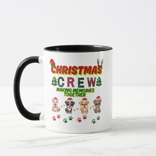 Taza Dog Lover Christmas Family-Christmas crew dogs  (Izquierda)