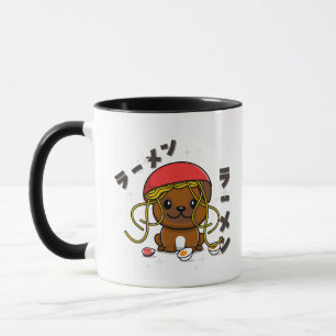Taza Dog Ramen Cute Kawaii