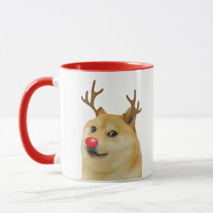 Taza Doge Dogright Doggo Dog Navidades Meme Card red
