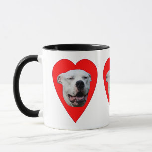 Taza Dogo Argentino sonriente