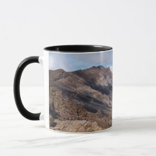 Taza dominando el cráter haleakala desde la llanta