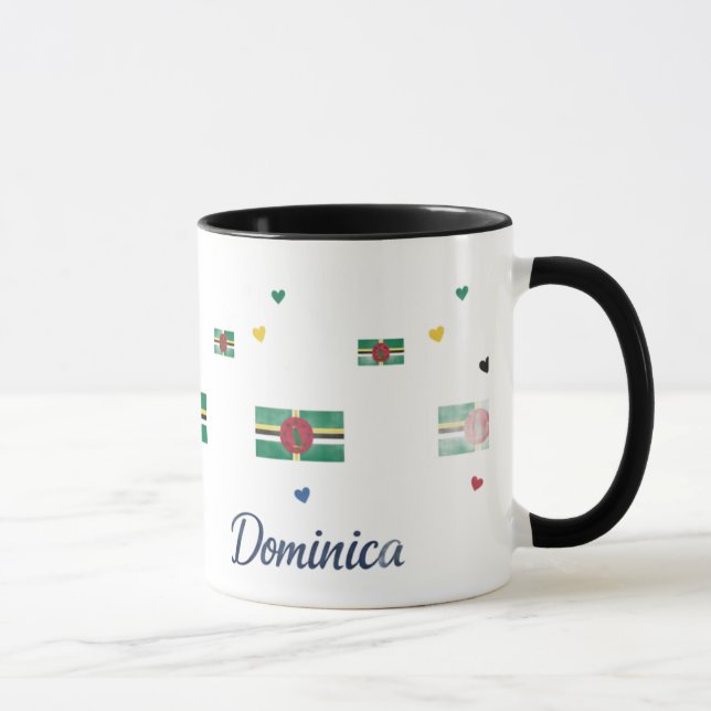 Taza Dominica Roots Pattern Mug | Caribbean Flag (Derecha)