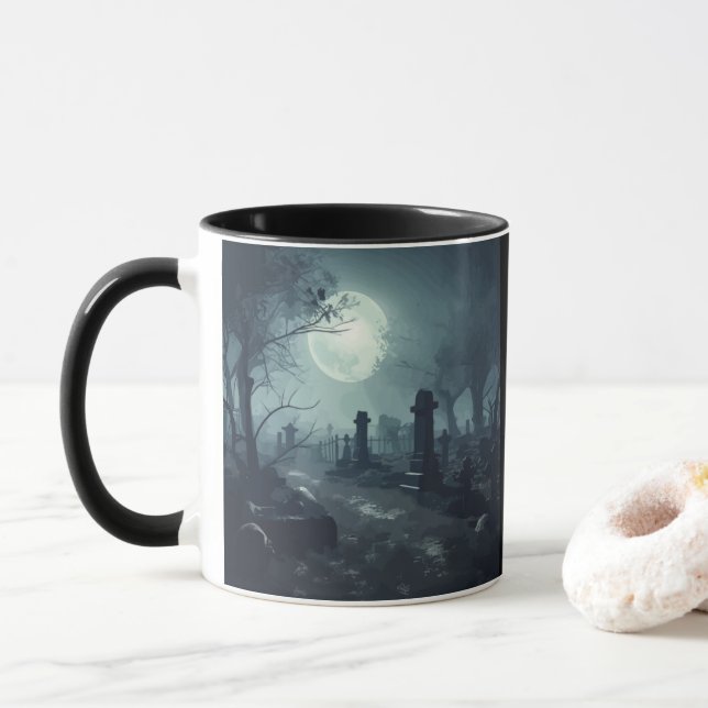 Taza Dominio de la Muerte: una visión temible del cemen (Con donut)