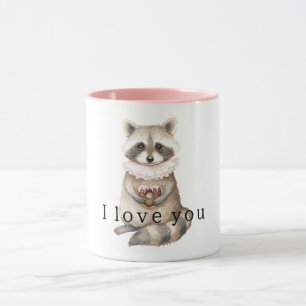 Taza Dona de Corazón de Mapache con Crema Dulce