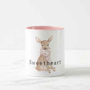 Taza Dona de Corazón de Mapache de Crema Dulce