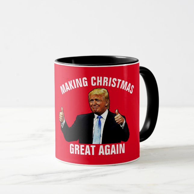 TAZA DONALD TRUMP HACIENDO GRANDES A LOS NAVIDADES DE N (Anverso derecho)