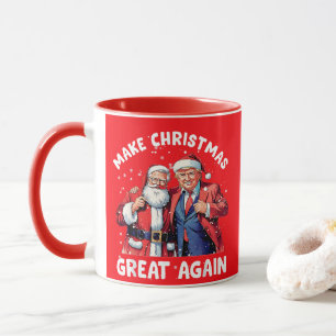 Taza Donald Trump Santa Claus Trump Santa Gift Red