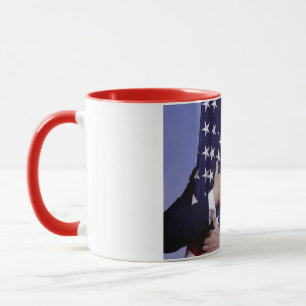 Taza Donald Trump y la bandera estadounidense