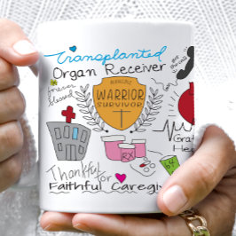 Taza Donante de órganos de trasplante caprichoso