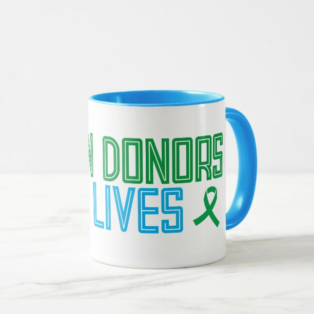 Taza Donantes de órganos salvan vidas (Anverso derecho)