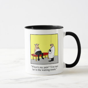 Taza "¿Dónde está mi dolor?" Humor Mug Gift