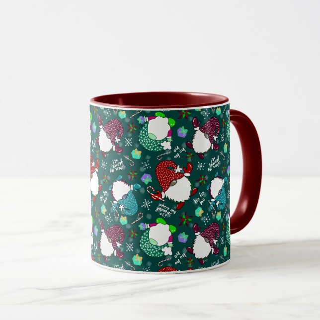 Taza ¿Dónde Están Mis Gnomías? Navidades Gnomes-Forest  (Anverso derecho)