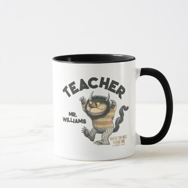 Taza Donde las cosas salvajes son profesores (Derecha)