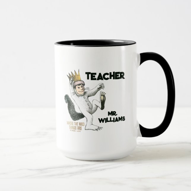 Taza Donde las cosas salvajes son profesores (Derecha)