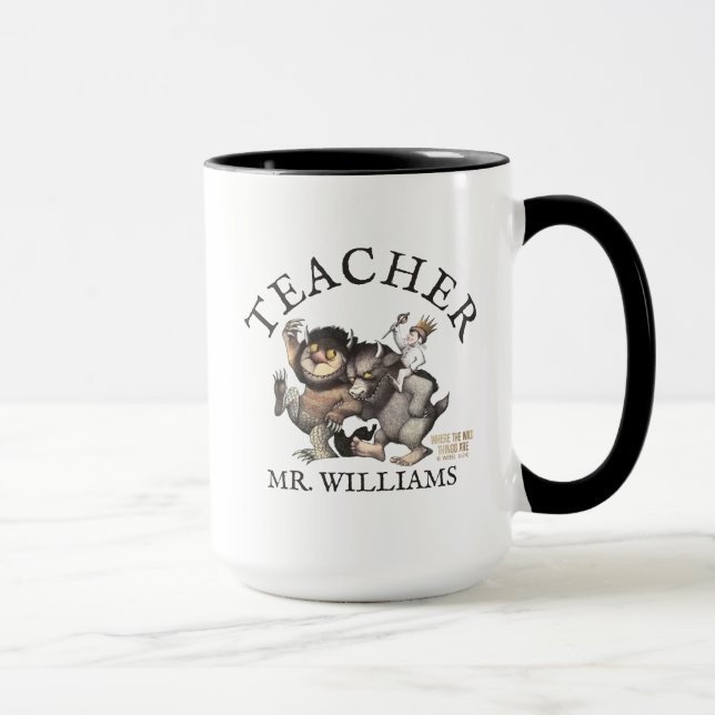 Taza Donde las cosas salvajes son profesores (Derecha)