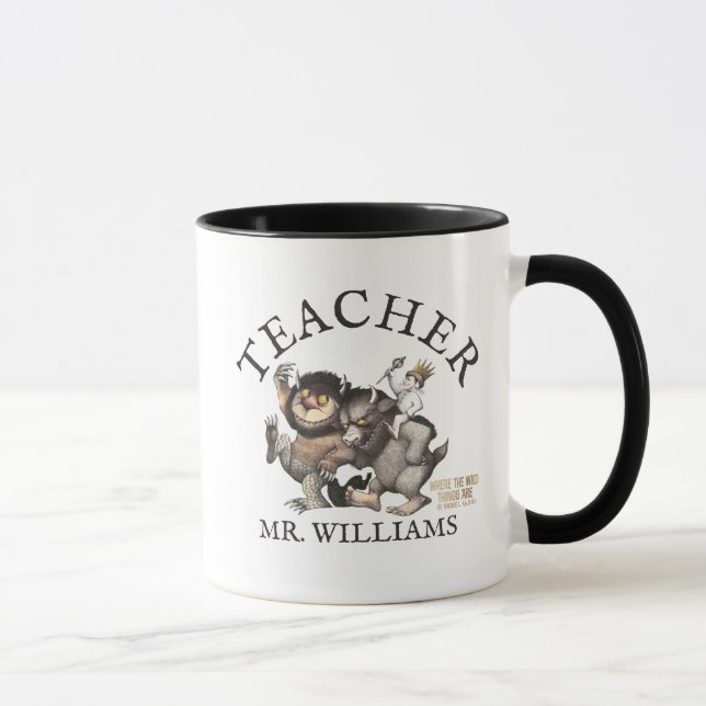 Taza Donde las cosas salvajes son profesores (Derecha)