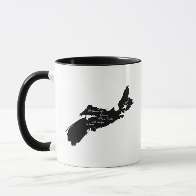 Taza Donde sea que sea la vida - Nueva Escocia siempre  (Izquierda)