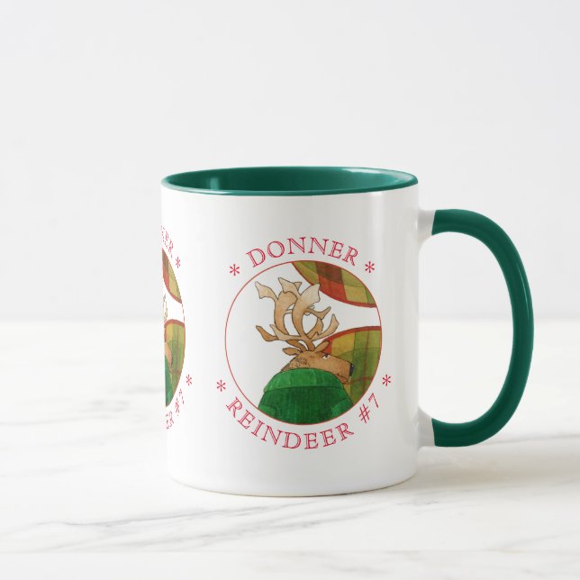 Taza DONNER REINDEER Hunter Green Combo Mug (Derecha)
