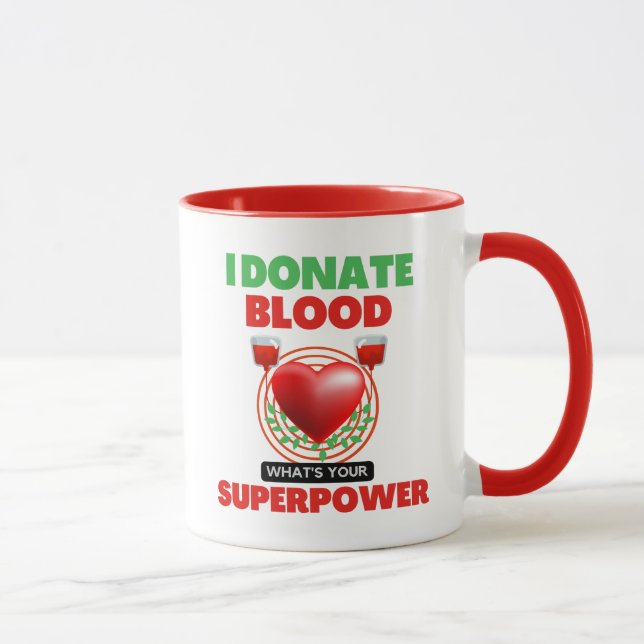 Taza Dono sangre ¿Cuál es tu superpoder? (Derecha)