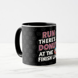 Taza Donut at the Finish Line Funny Fitness Motivation
