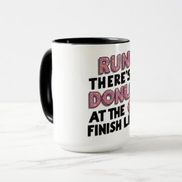 Taza Donut at the Finish Line Funny Fitness Motivation