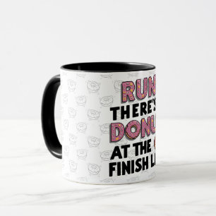 Taza Donut at the Finish Line Funny Fitness Motivation