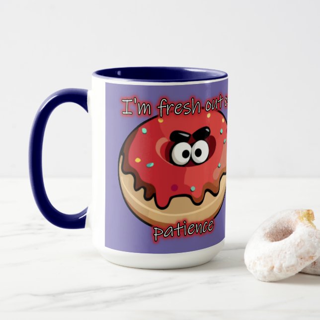 Taza Donut furioso: Fresco por falta de paciencia (Con donut)