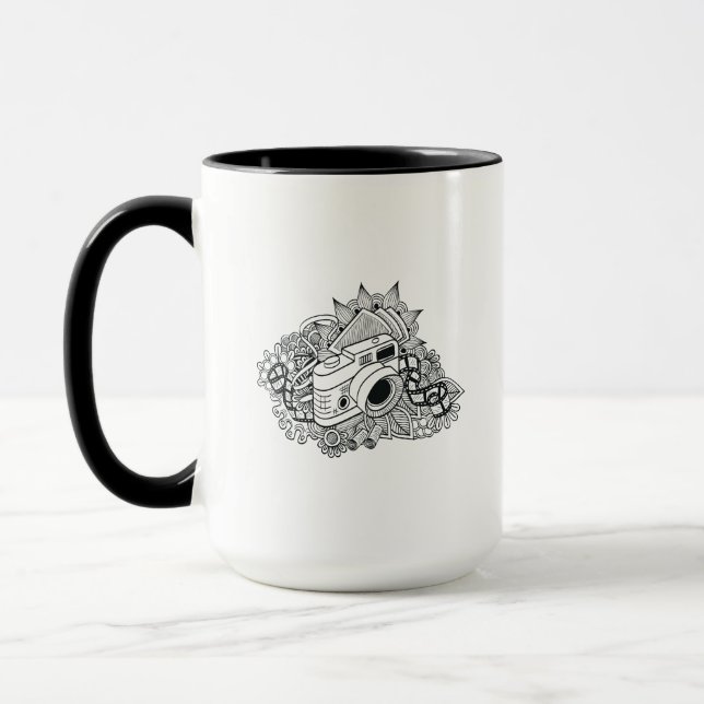 Taza Doodle de la cámara del inconformista (Izquierda)