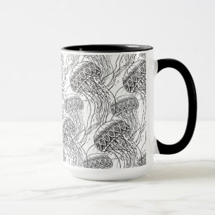 Taza Doodle de los pescados de jalea