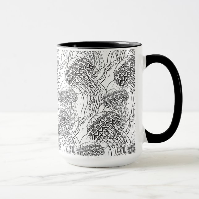 Taza Doodle de los pescados de jalea (Derecha)