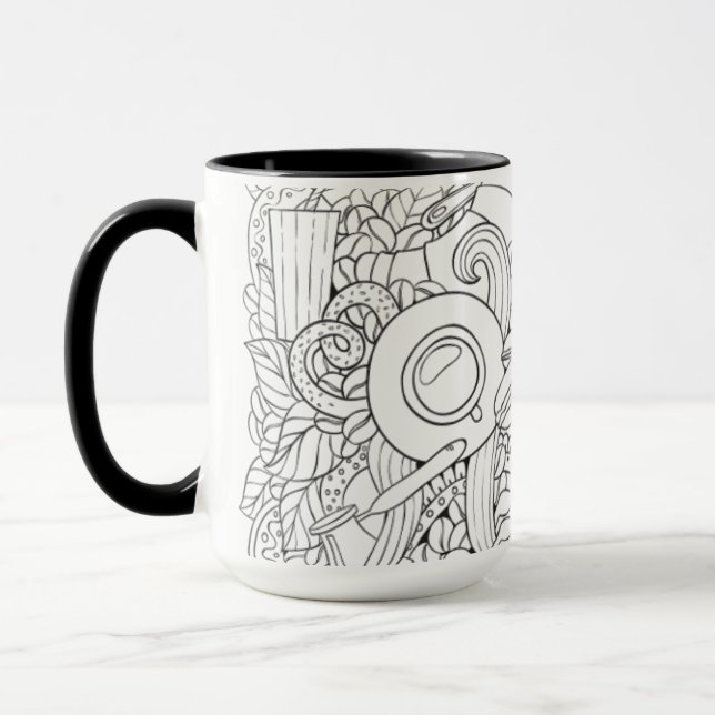 Taza Doodle del café y del té (Izquierda)
