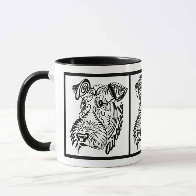 Taza Doodle del perro de Airedale (Izquierda)