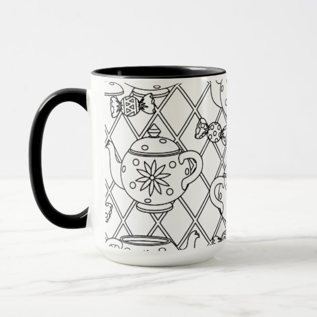 Taza Doodle del pote del té (Izquierda)