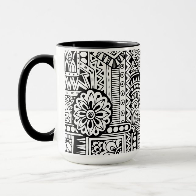 Taza Doodle étnico (Izquierda)