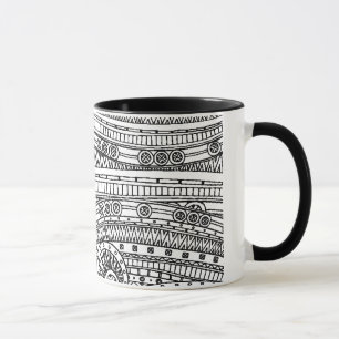 Taza Doodle étnico del modelo