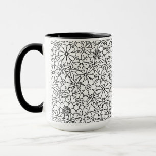 Taza Doodle floral