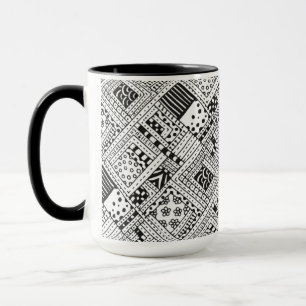 Taza Doodle indio del modelo
