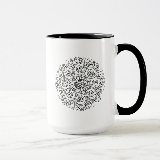 Taza Doodle redondo del diseño (Derecha)