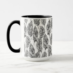 Taza Doodle suave de las plumas