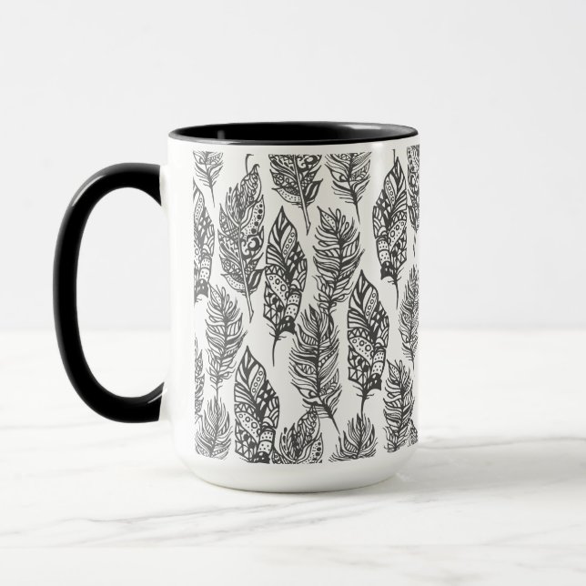 Taza Doodle suave de las plumas (Izquierda)
